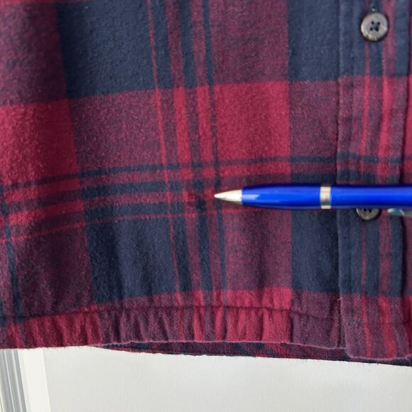 J Crew Crewcuts Boys Sz 14 Flannel Sherpa Lined Jacket Plaid Shacket Navy Red - Picture 13 of 13